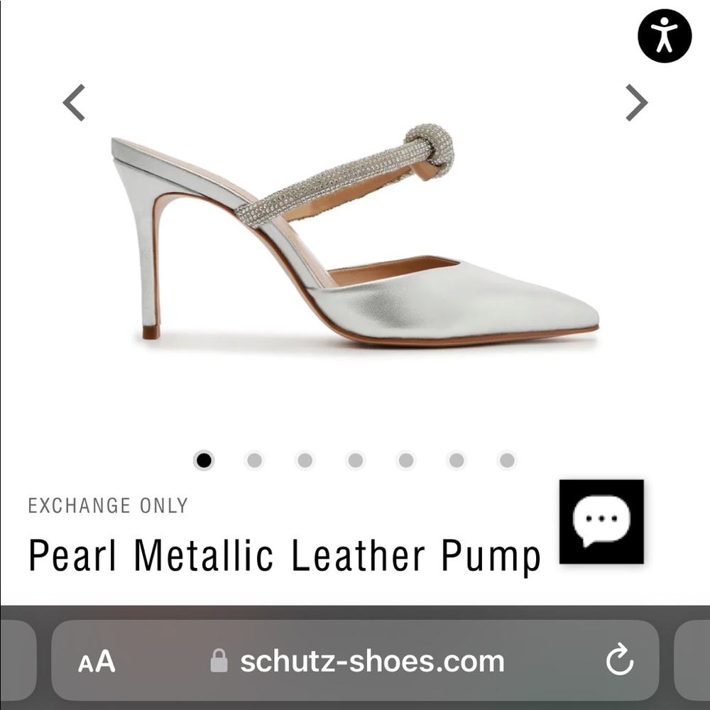 Schutz pearl metallic mule